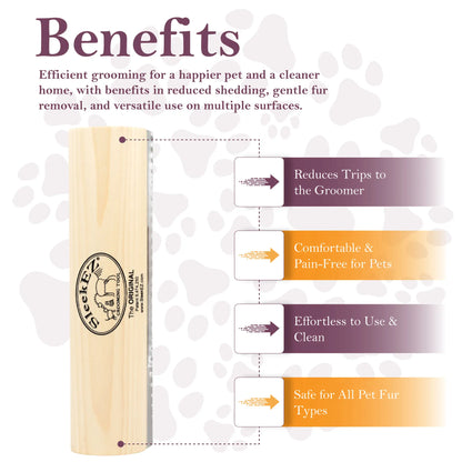 Sleekez Horse Brush for Shedding & Grooming, Deshedding Tool for Short & Long Haired Horses