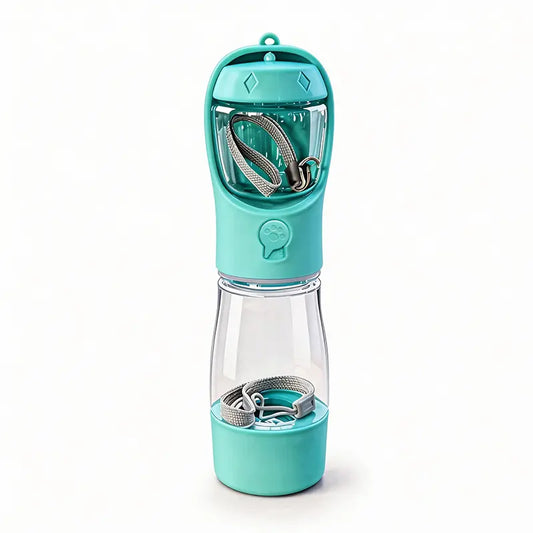 3 in 1 Pet Water Bottle 20 Oz - Leak Proof Portable Dog Water Container with Poop Bag Dispenser for Travel, Hiking & Outdoor Activities Holder,Summervibes